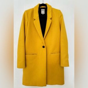 Zara yellow coat, like new